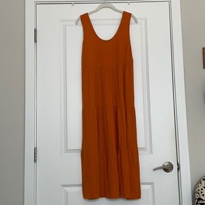 Jcrew cotton tiered dress.